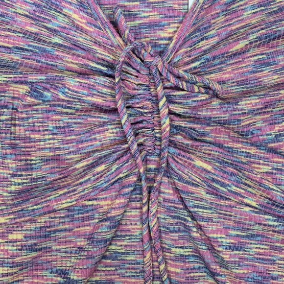 NWT Lisa Says Gah Lotta Long Sleeve Mini Dress in Berry Size Large Cinch Front - Picture 7 of 10